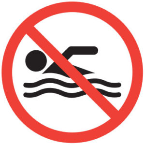 No swimming during a storm